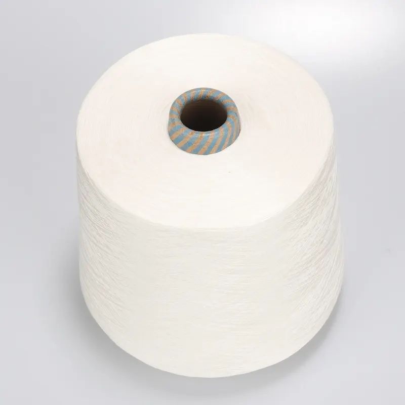 32S 80% Poliéster 20% Bambu compacto siro girando fio misturado para toalha